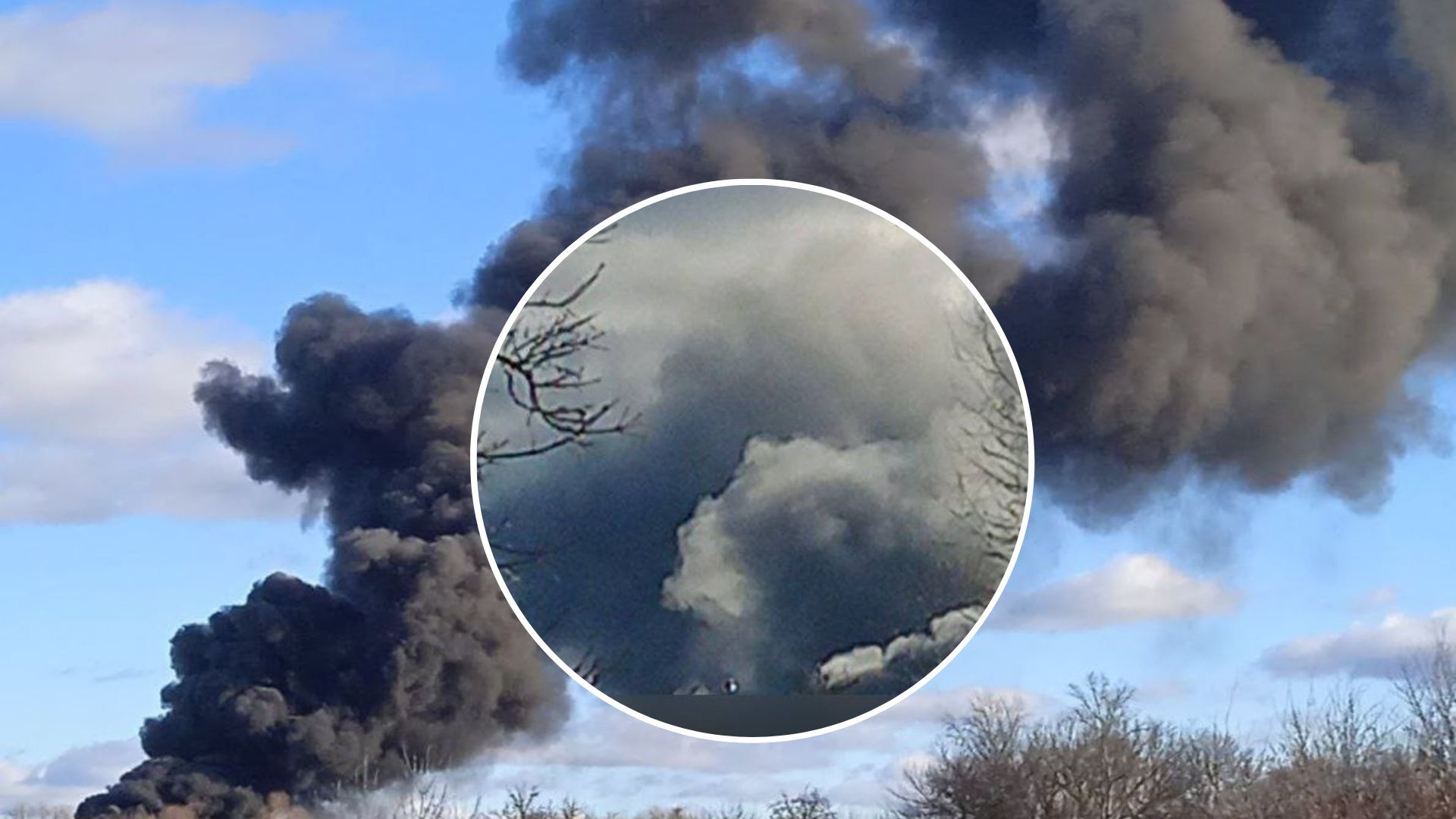 Біля кордону з Україною горять російські цистерни з пальним 14 листопада 2022 Біля кордону з Україною горять російські цистерни з пальним 14 листопада 2022