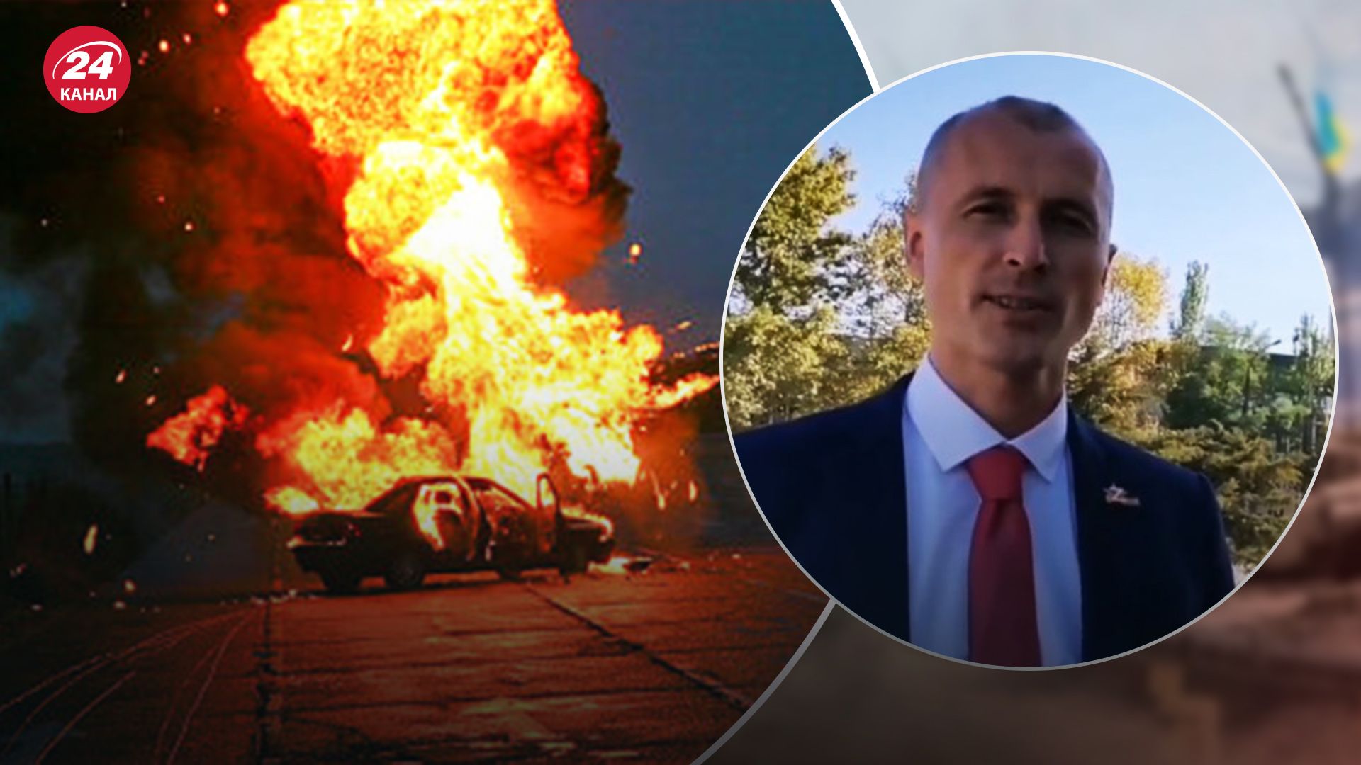 Голова окупованої Якимівки загинув під час вибуху авто Голова окупованої Якимівки загинув під час вибуху авто