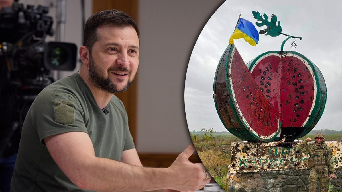 Зеленський хотів пригостити всіх на пресконференції кавуном Зеленський хотів пригостити всіх на пресконференції кавуном