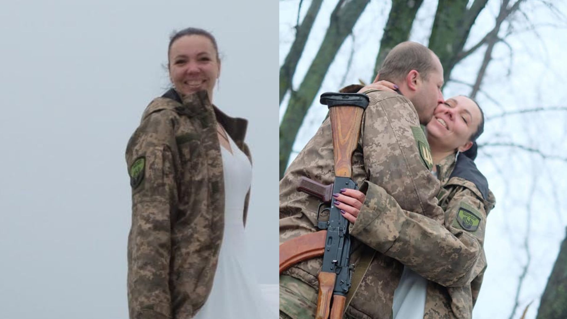 Война в Украине 2022 - украинка приехала на передовую к любимому и вышла замуж
