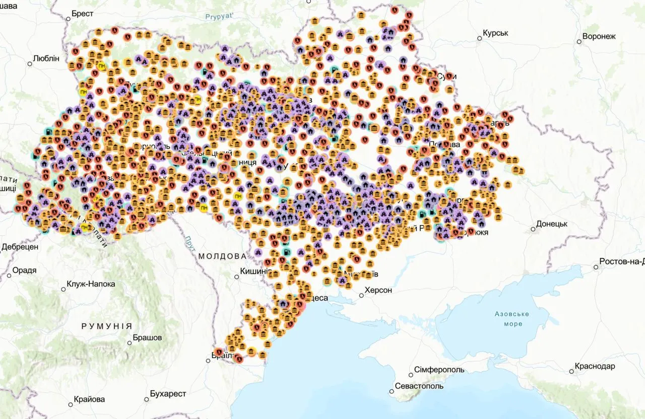 карта пунктів незламності