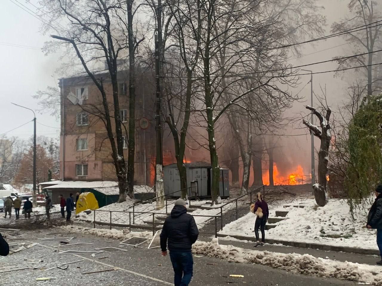 ракетный удар по Вышгороду