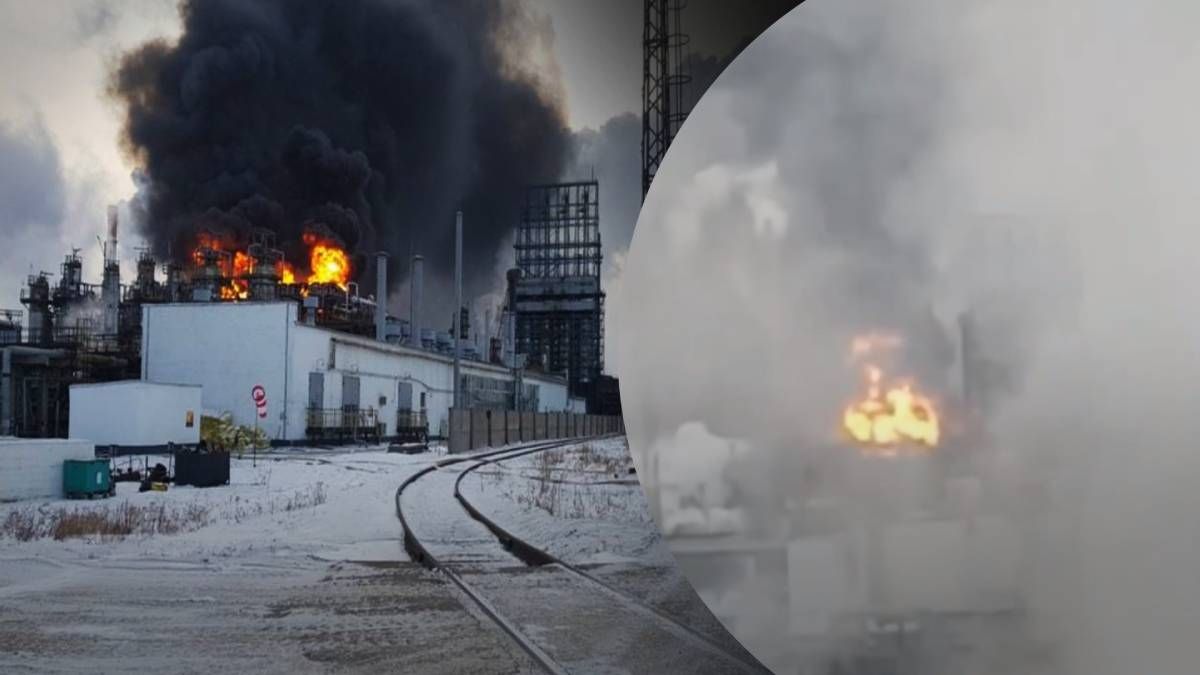 В России, в Ангарске горит нефтеперерабатывающий завод 27 ноября 2022