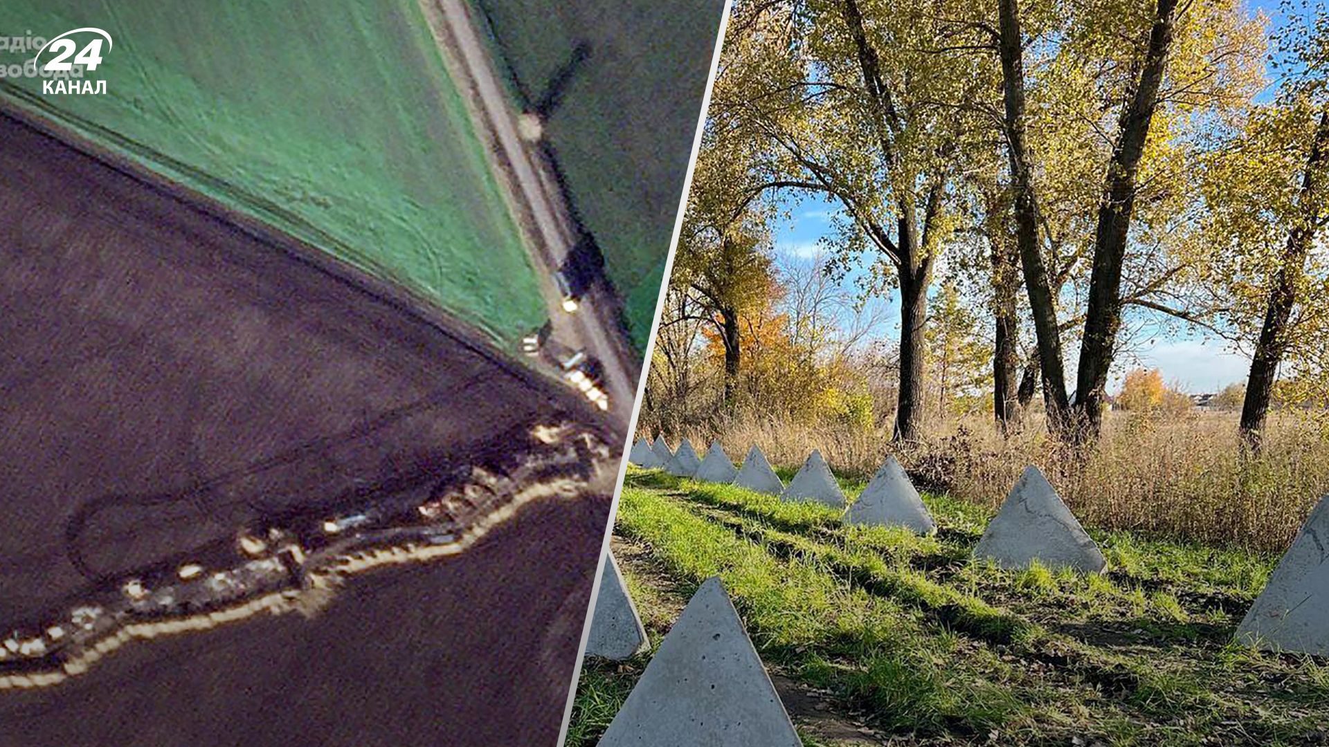 Окупанти будують оборонні споруди на Півдні - фото з супутника Окупанти будують оборонні споруди на Півдні - фото з супутника