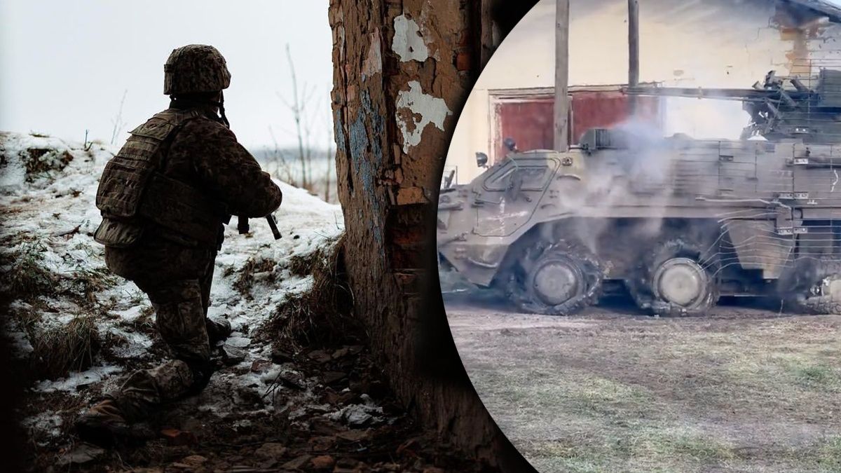 Работа украинской бронетехники Работа украинской бронетехники