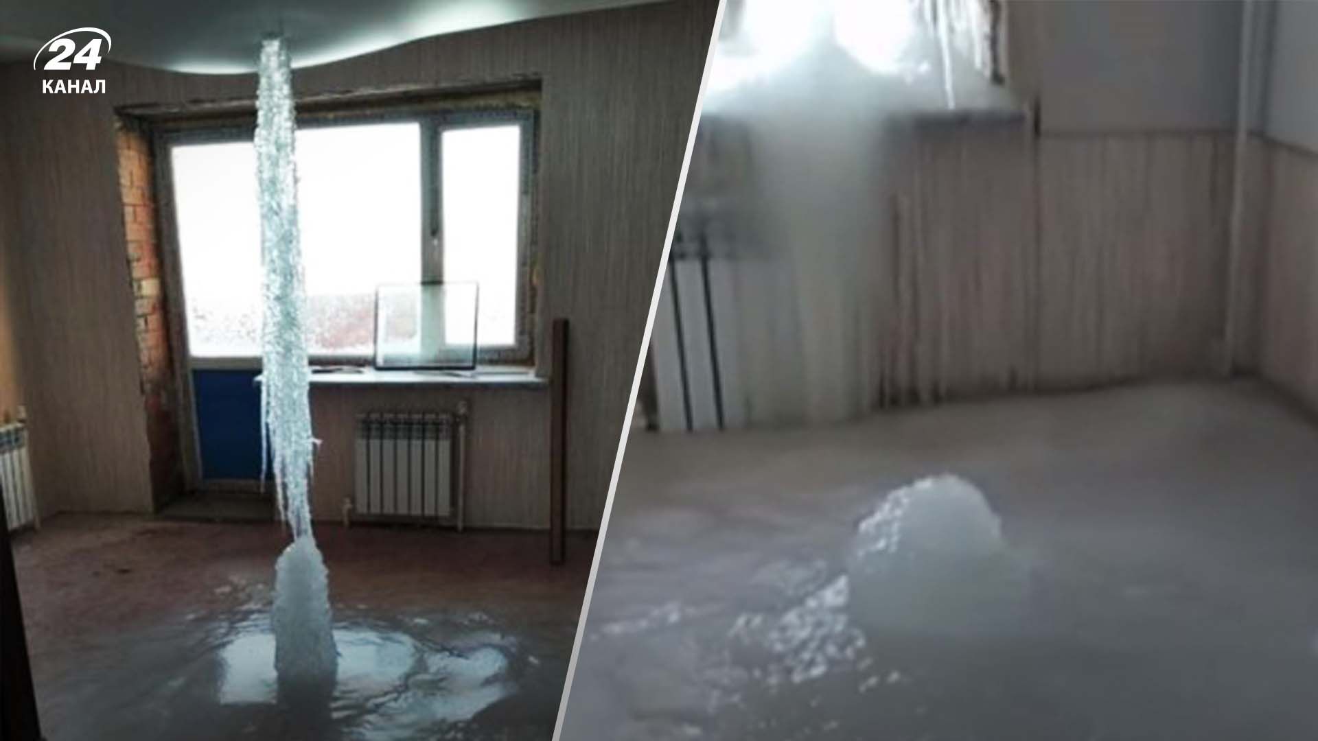 В Казахстане квартиры покрылись льдом
