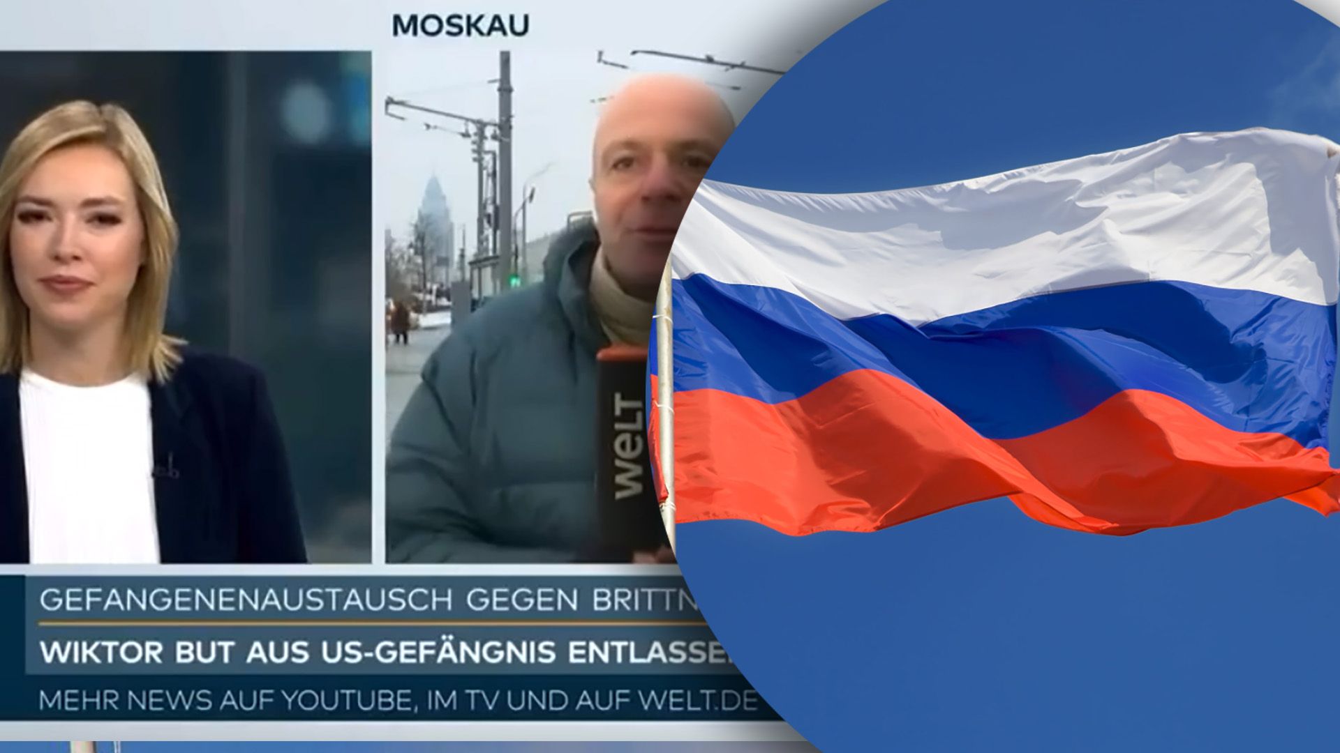 Как пьяный россиянин ворвался в прямой эфир в Москве - видео Как пьяный россиянин ворвался в прямой эфир в Москве - видео