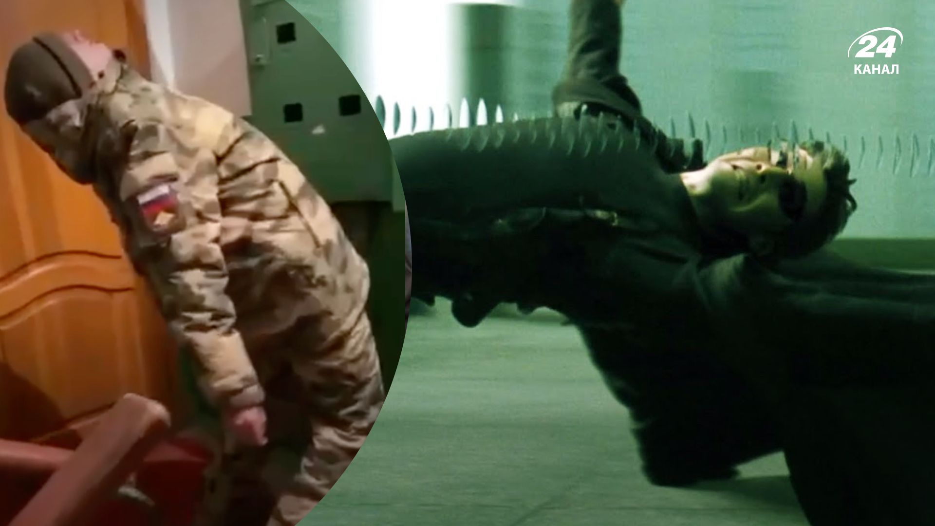 В Беларуси сняли на видео пьяного русского солдата – он напоминал Нео из Матрицы В Беларуси сняли на видео пьяного русского солдата – он напоминал Нео из Матрицы