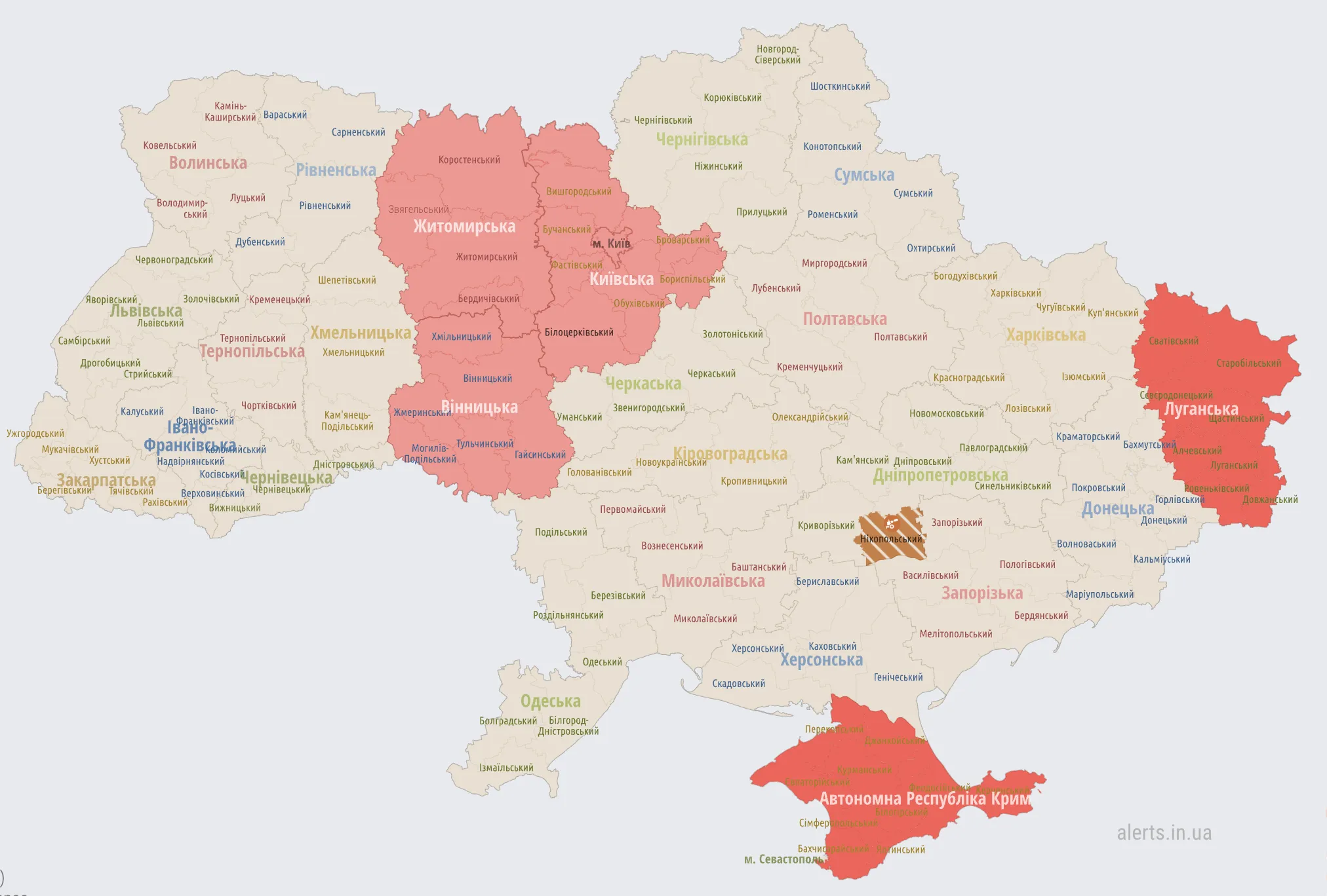 Как выглядит карта воздушных тревог / Карта Alerts Как выглядит карта воздушных тревог / Карта Alerts