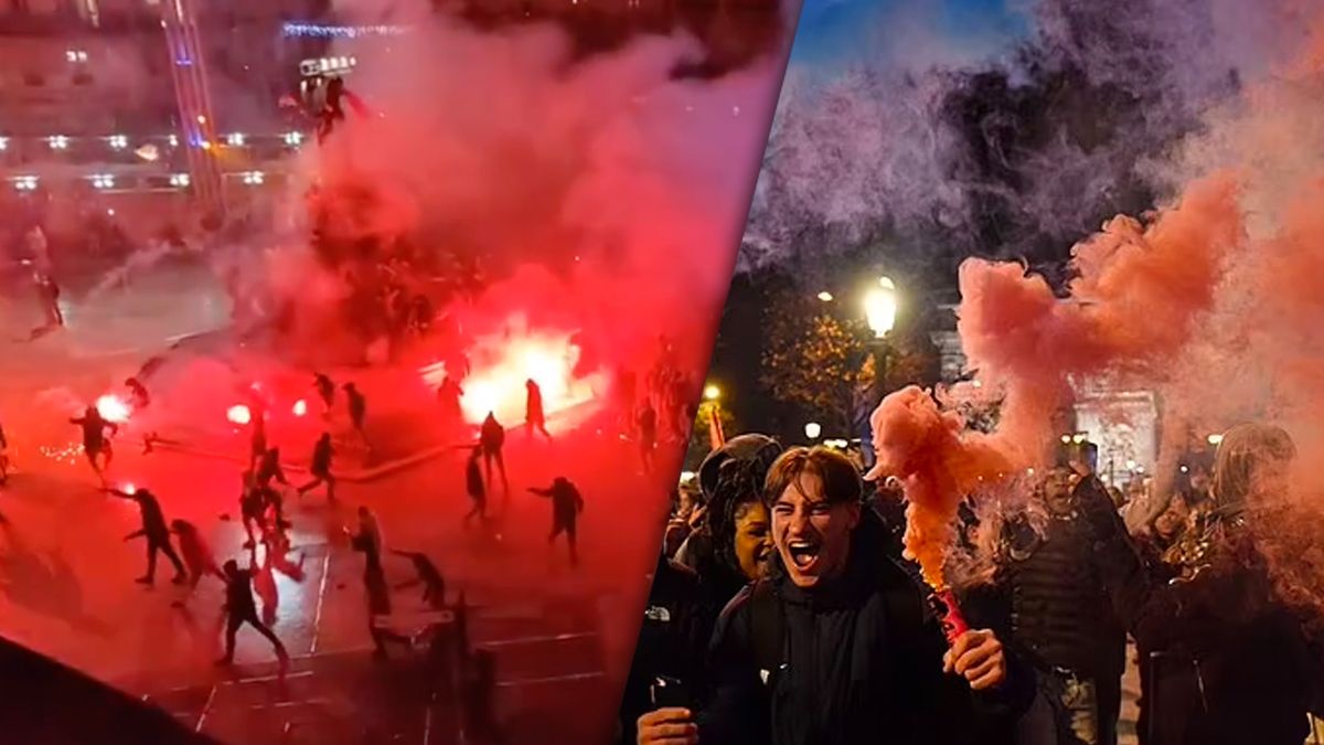 Беспорядки в Париже и Брюсселе после футбольного матча