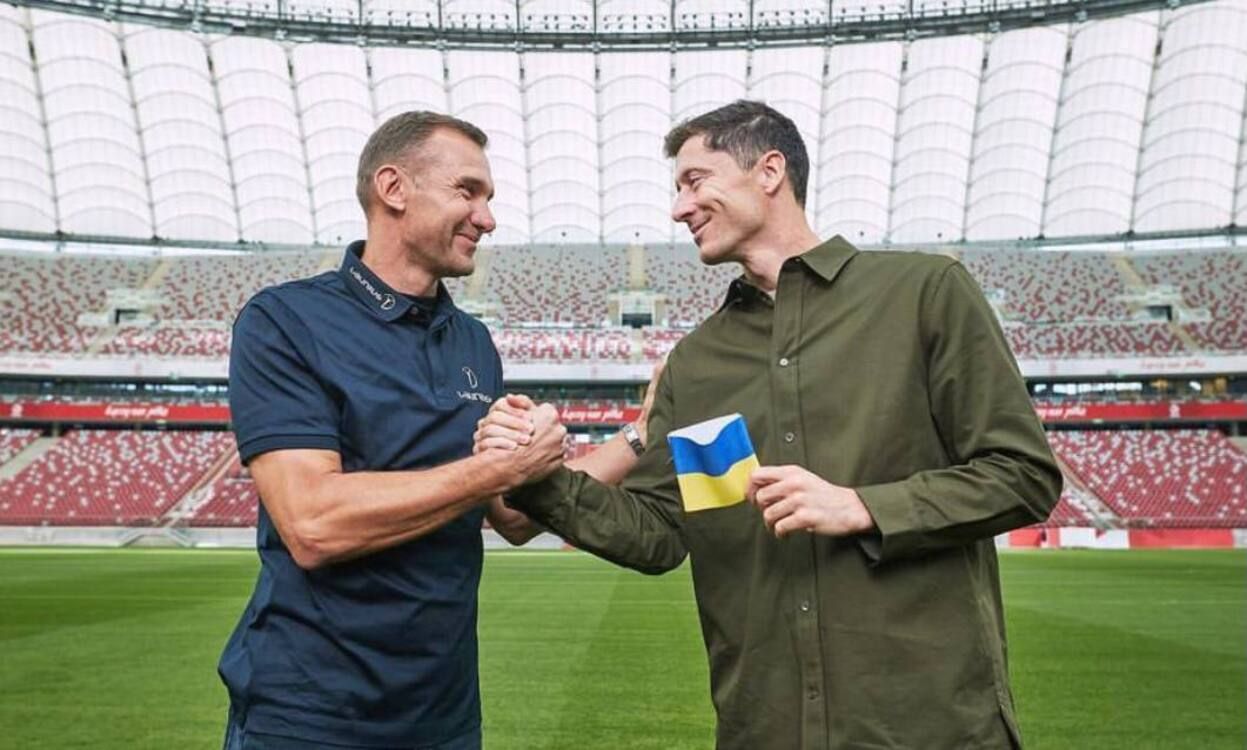 Андрій Шевченко та Роберт Левандовський