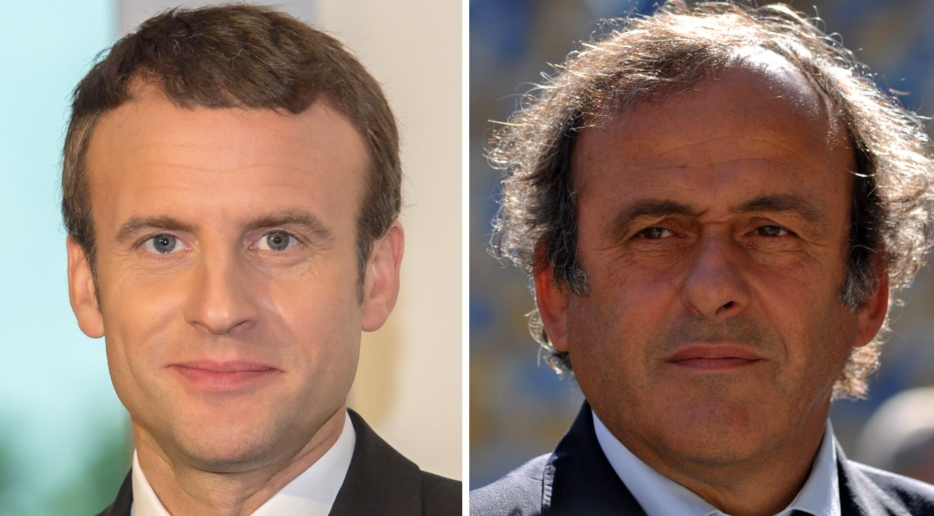 Еммануель Макрон та Мішель Платіні Еммануель Макрон та Мішель Платіні