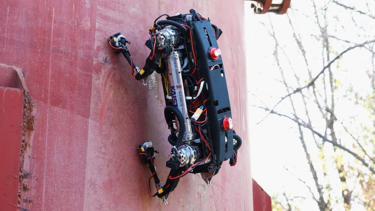 Ученые представили работа, способного подниматься по вертикальным стенам и лазить на потолке Ученые представили работа, способного подниматься по вертикальным стенам и лазить на потолке