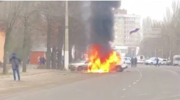 в Мелитополе неизвестные взорвали автомобиль