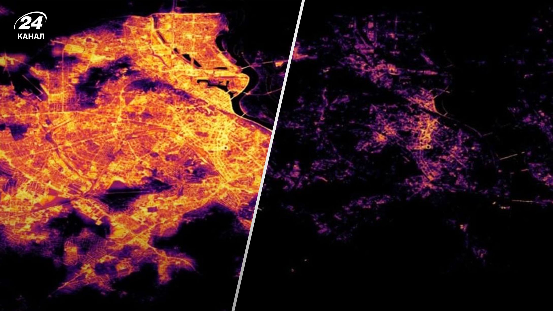 У Sky News показали супутникові знімки Києва до вторгнення та після