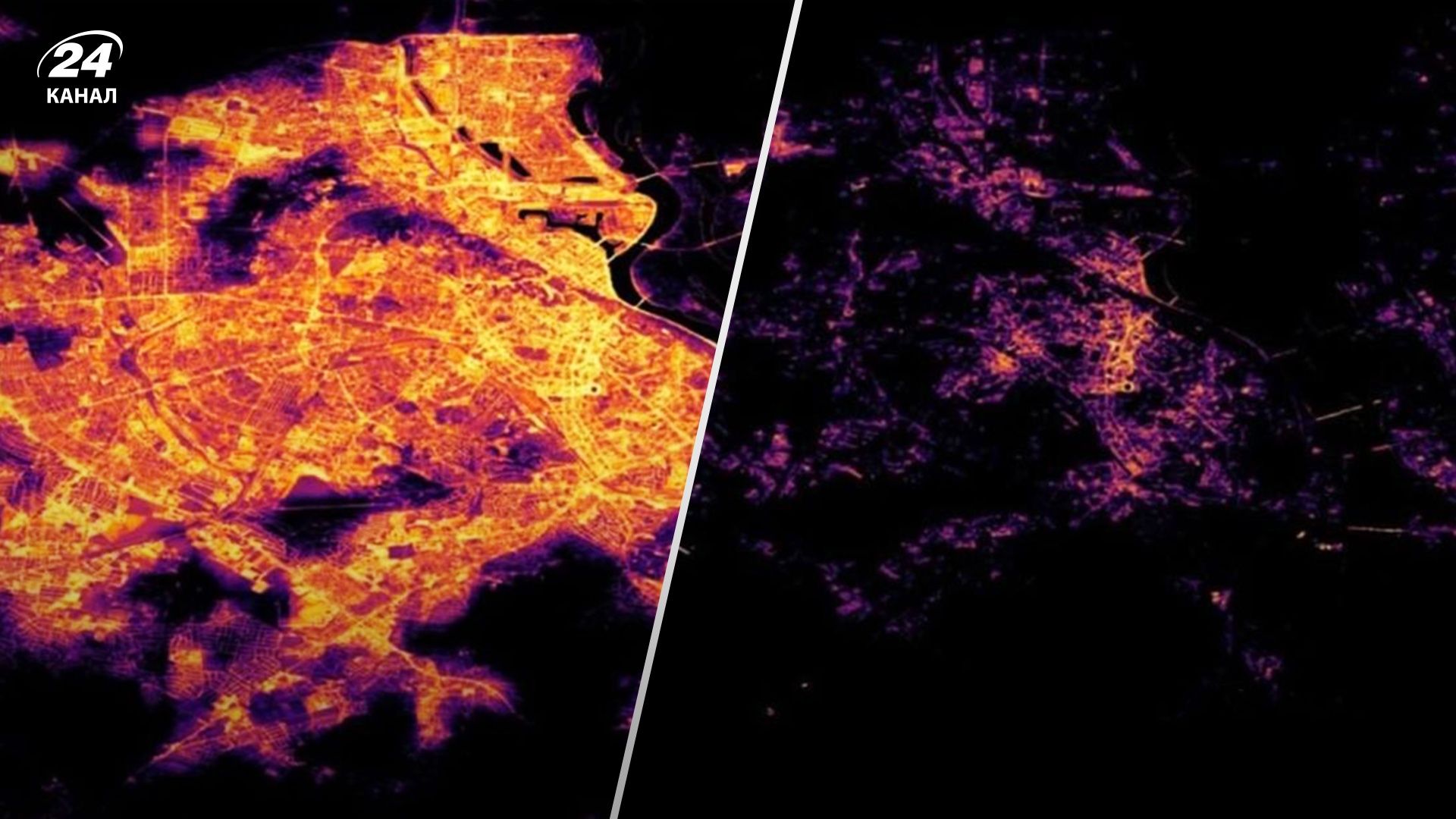 В Sky News показали спутниковые снимки Киева до вторжения и после В Sky News показали спутниковые снимки Киева до вторжения и после