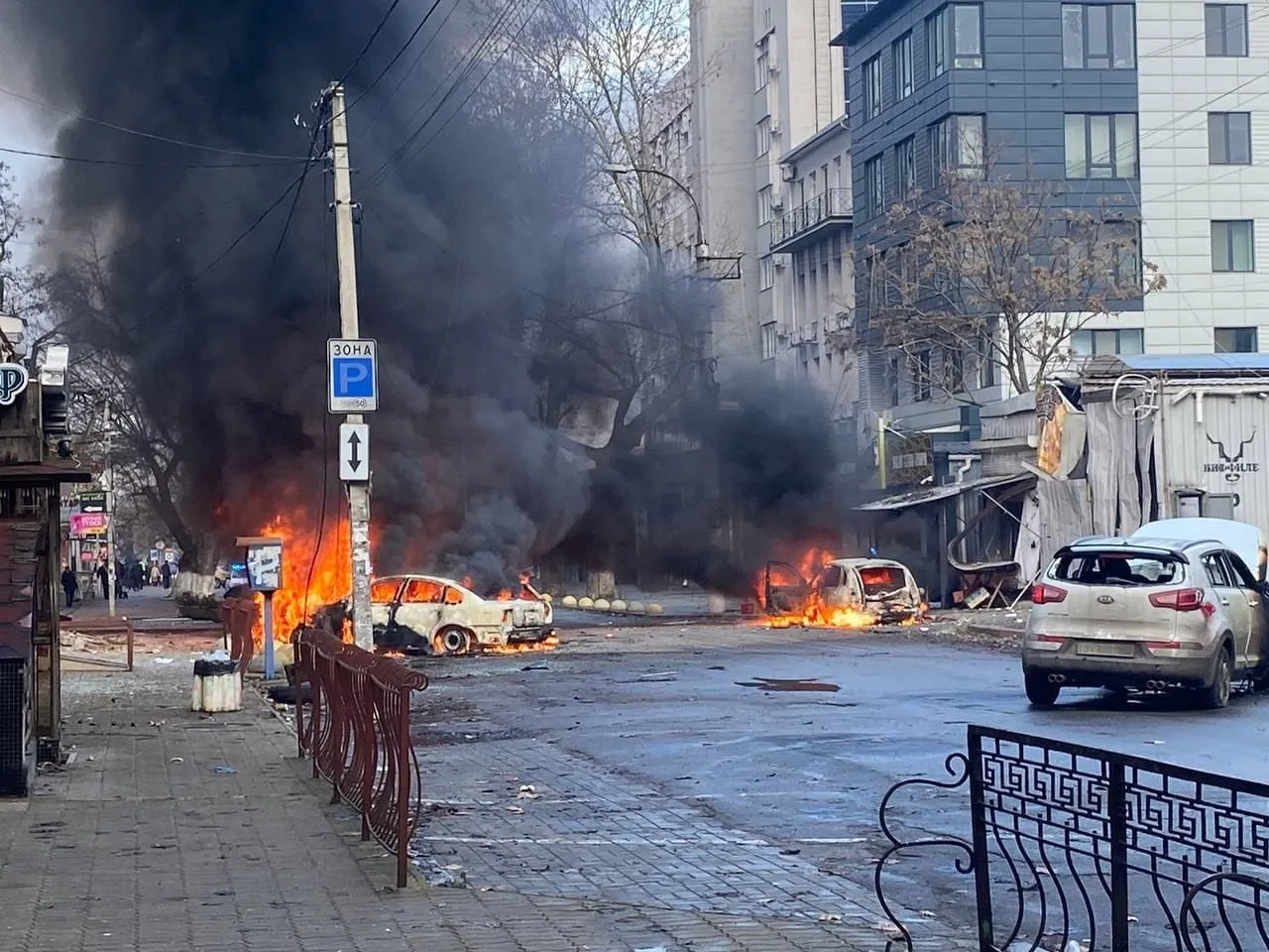 Наслідки обстрілу Херсона