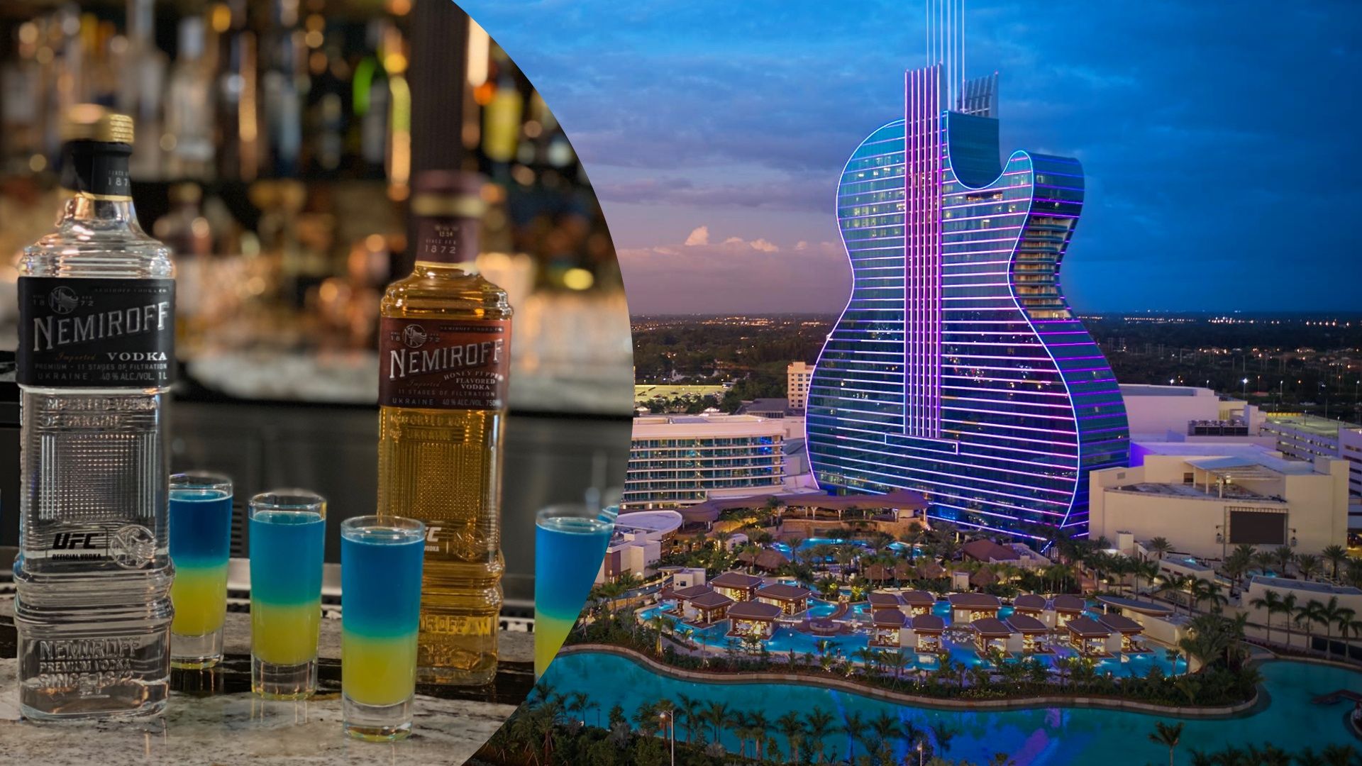 Водку Nemiroff подают в отеле Seminole Hard Rock Hotel Casino Hollywood в США