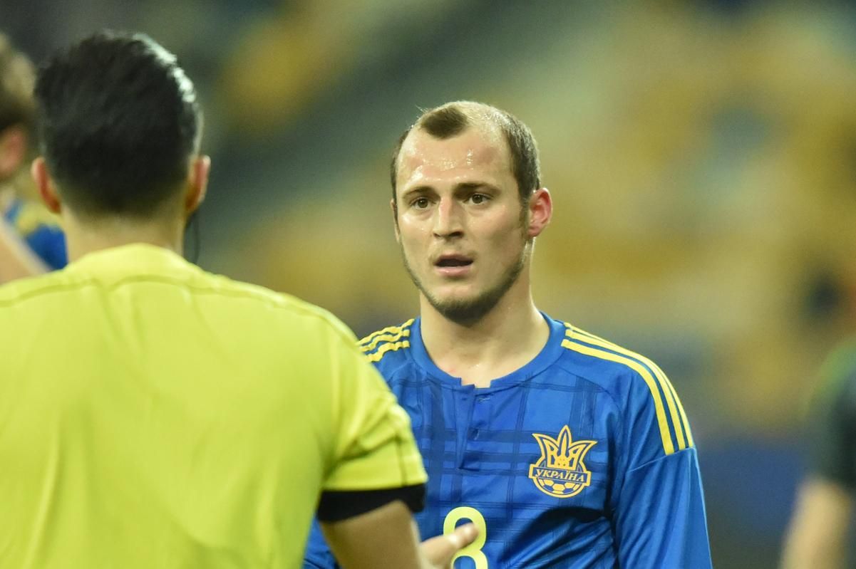 Роман Зозуля в футболке сборной Украины