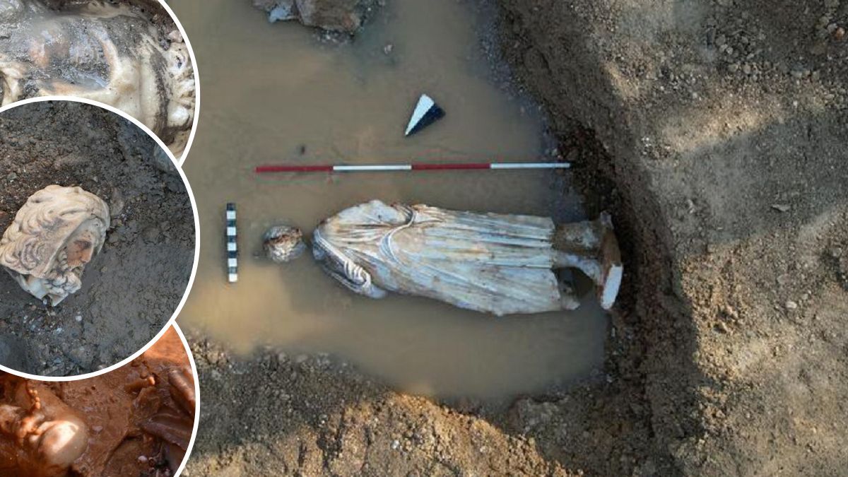 Античні статуї знайдені в місті Айзаной