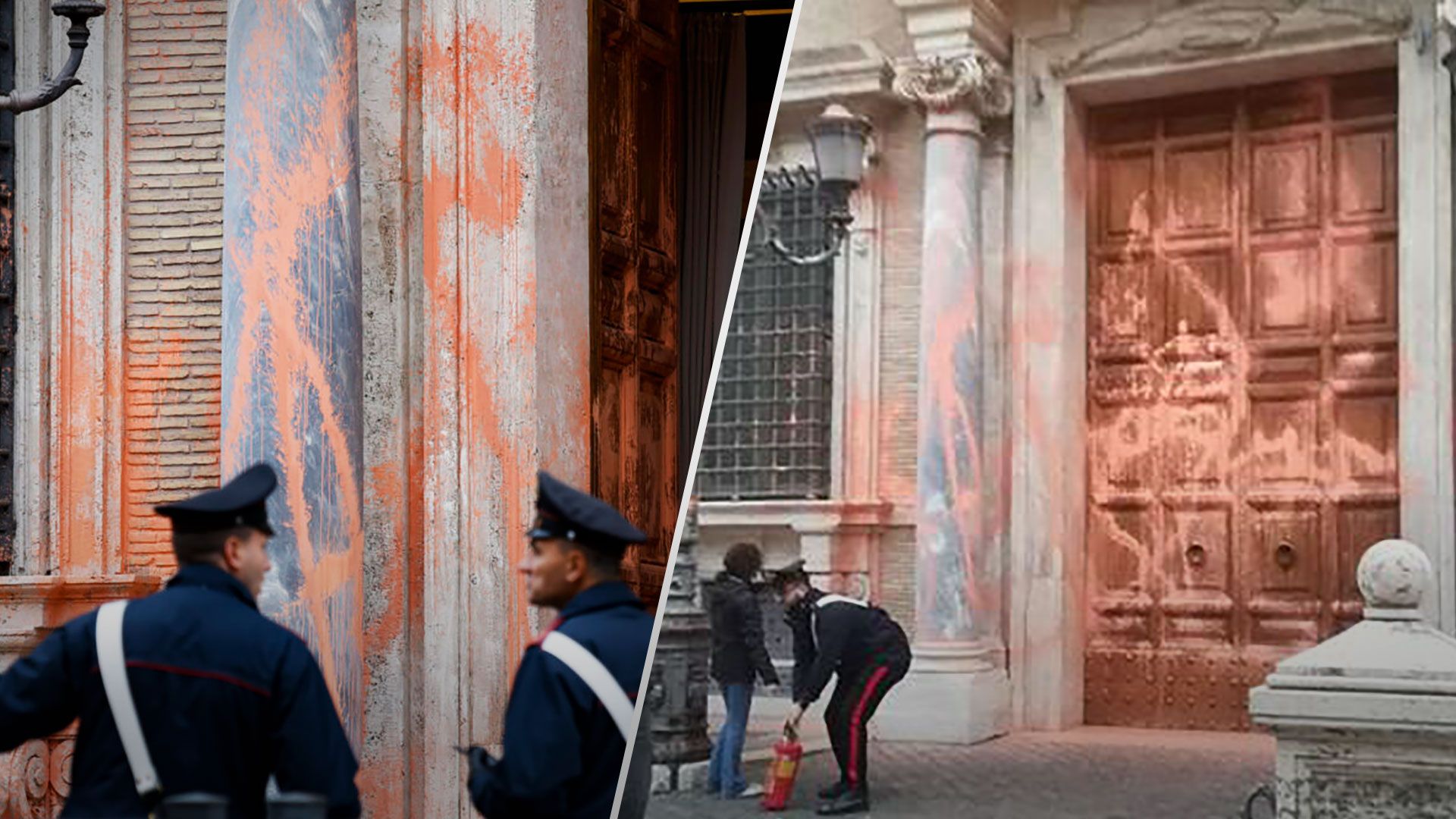 У Римі екоактивісти облили фарбою фасад будівлі Сенату - 24 Канал