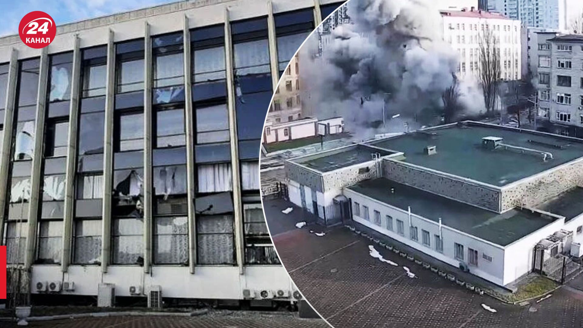Палац "Україна" зазнав ушкоджень під час атаки 31 грудня