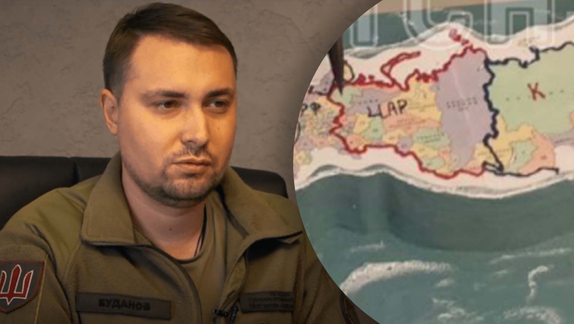 Буданов розрізав торт у формі Росії Буданов розрізав торт у формі Росії