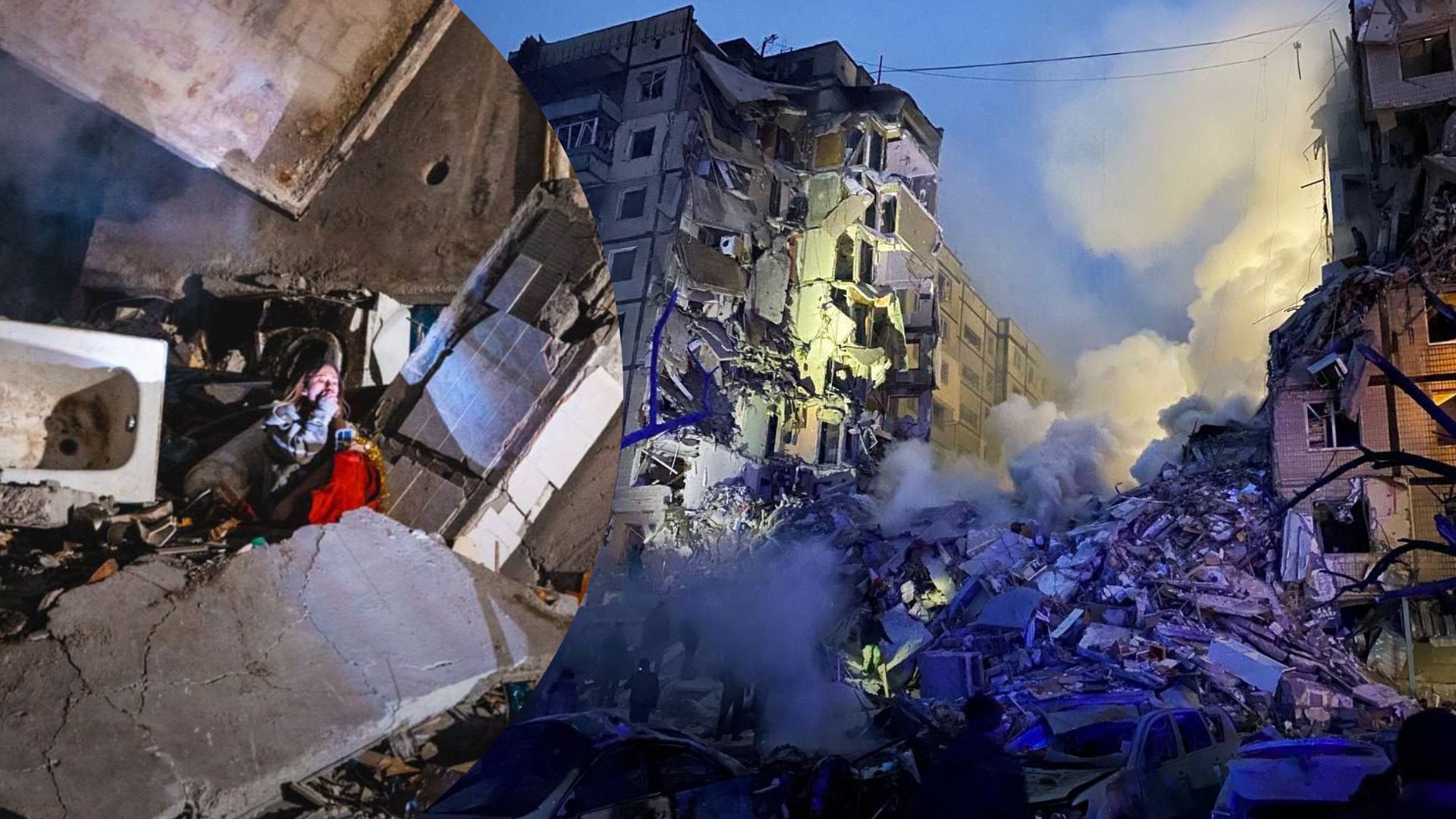 Ракетна атака Дніпра 14.01.2023 - момент влучання ракети у будинок потрапив на відео Ракетна атака Дніпра 14.01.2023 - момент влучання ракети у будинок потрапив на відео