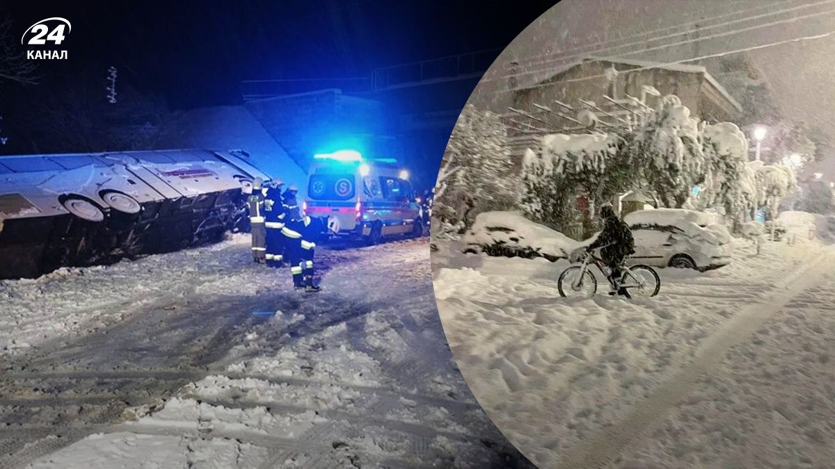 Сильні снігопади у Польщі - 24 Канал Сильні снігопади у Польщі - 24 Канал