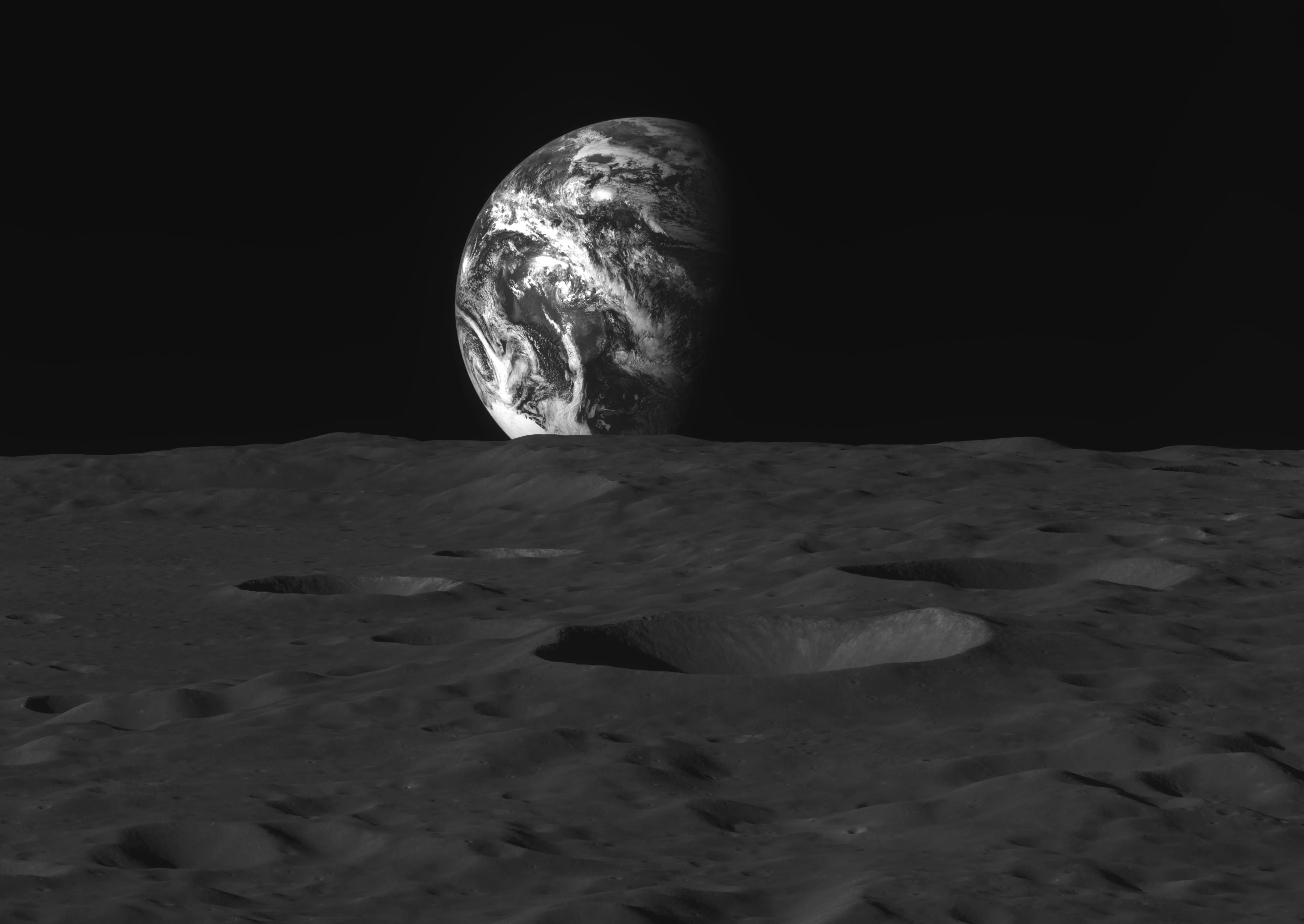 Фотографія Землі, яка ховається за Місяцем