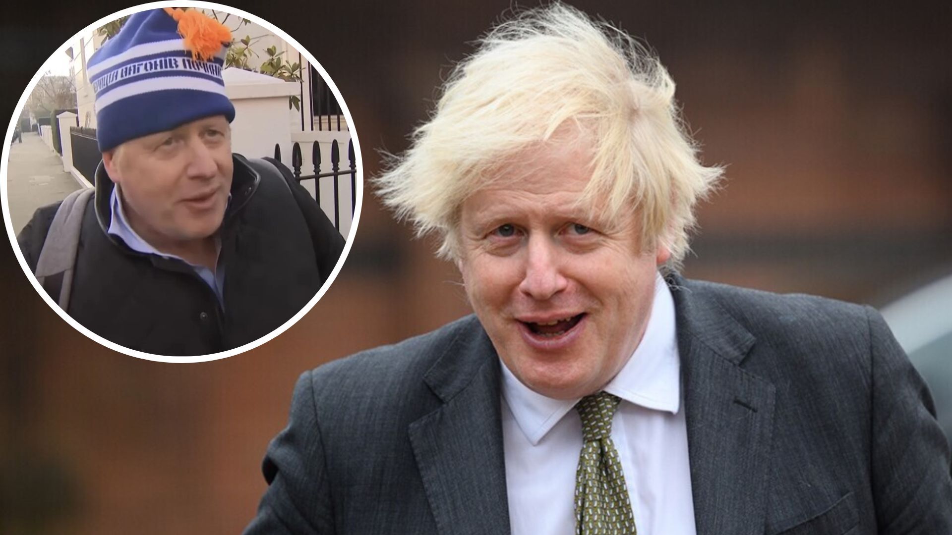 Джонсон з'явився у Лондоні на работу у шапці від Укрзалізниці - відео - 24 Канал Джонсон з'явився у Лондоні на работу у шапці від Укрзалізниці - відео - 24 Канал