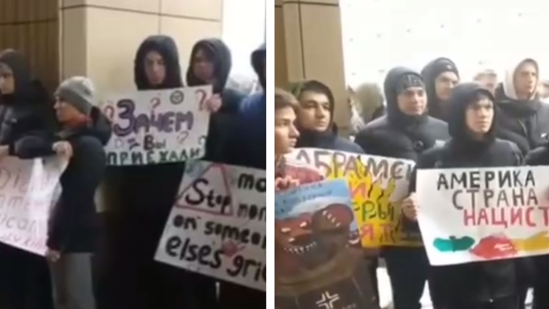 Російські школярі зустріли посла США з плакатами про Америку-терориста - 24 Канал