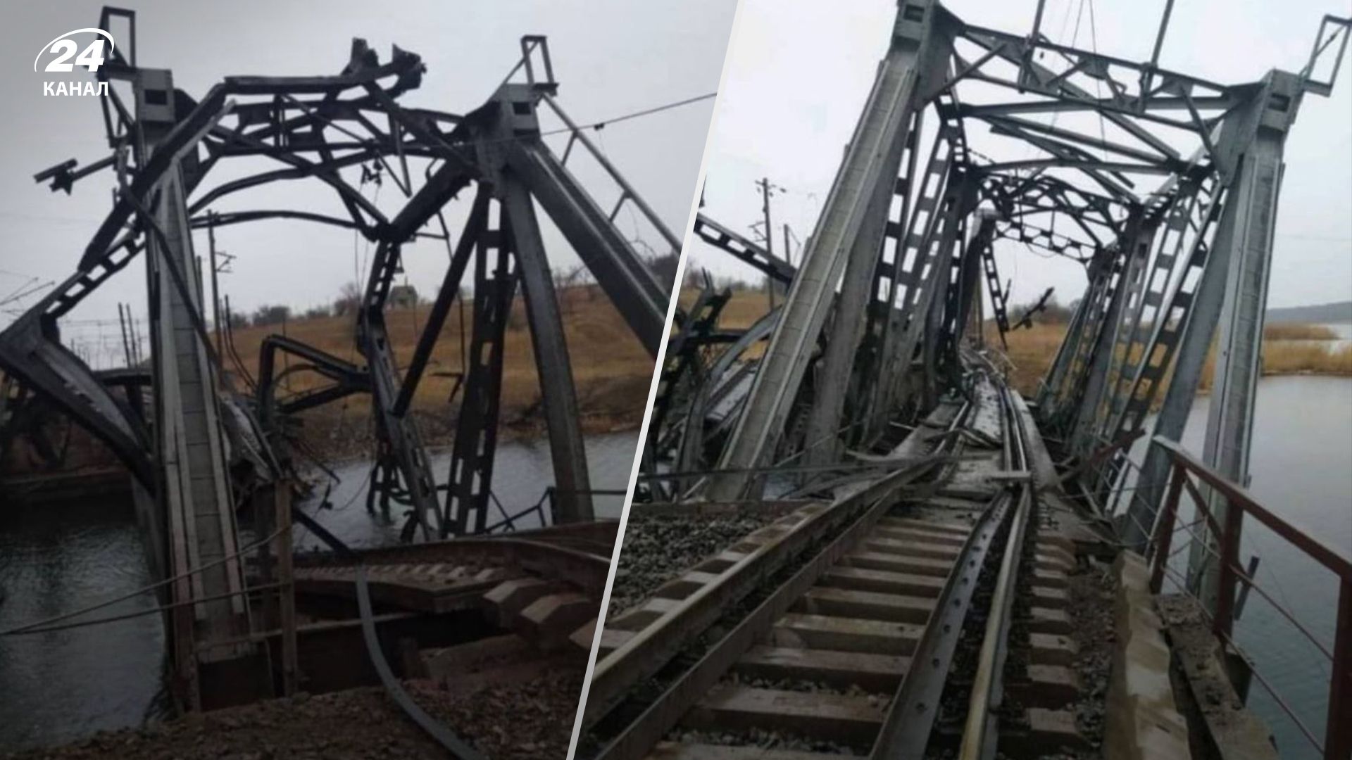 Біля окупованого Мелятополя остаточно втомився черговий міст Біля окупованого Мелятополя остаточно втомився черговий міст