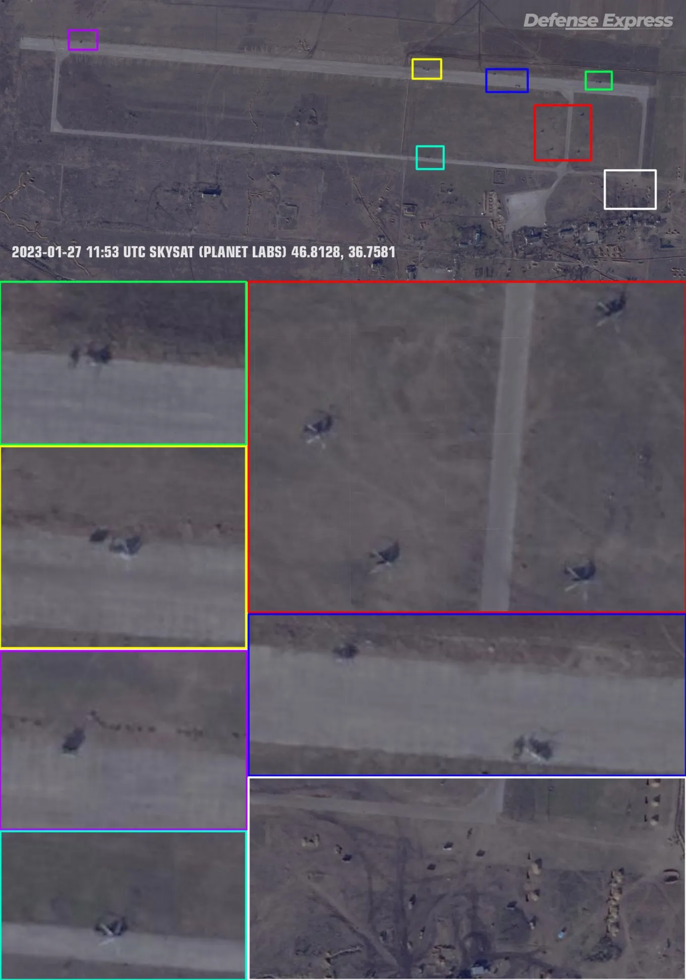 Российская авиация на территории аэродрома в Бердянске