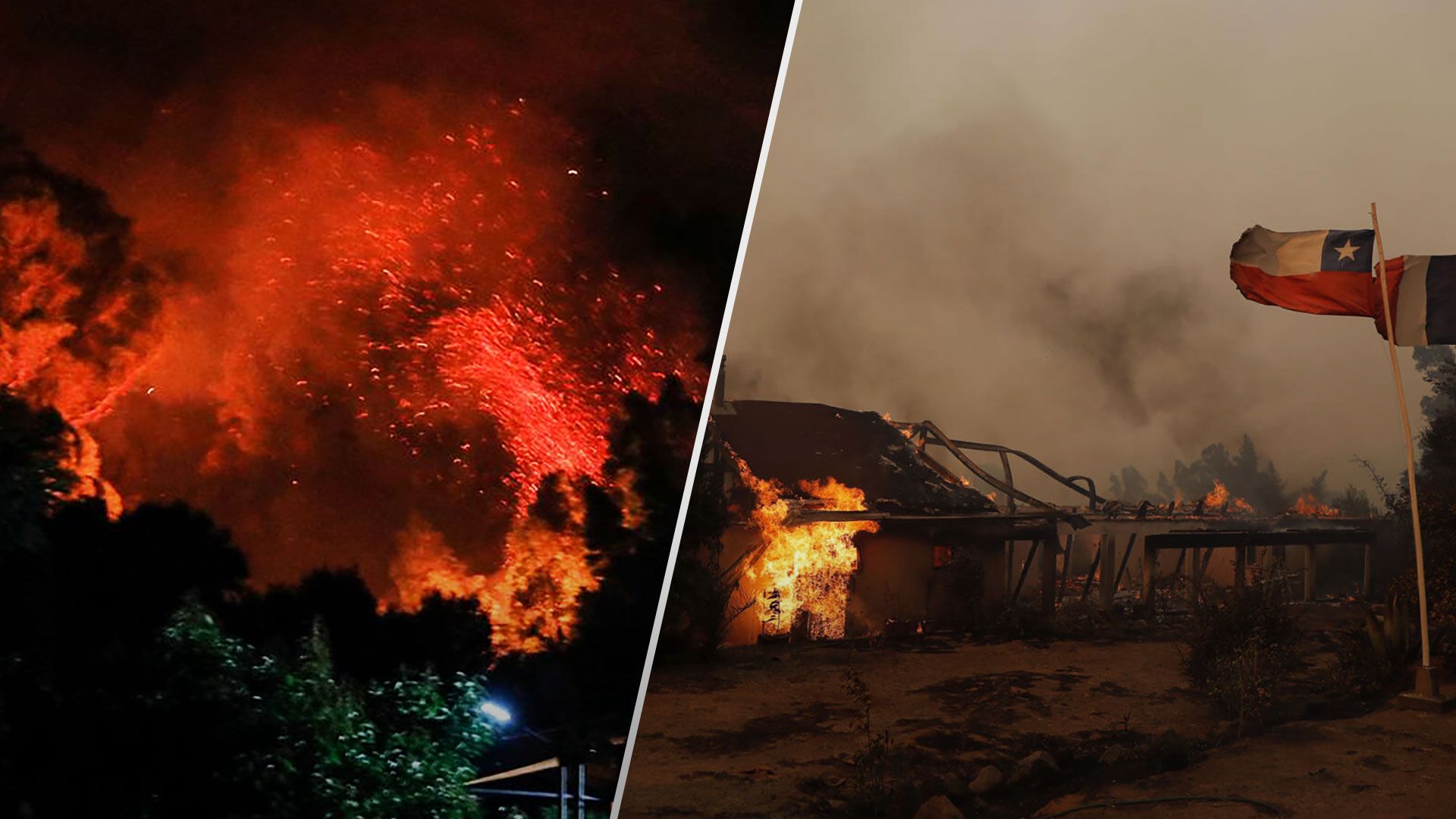 Чили охватил масштабный лесной пожар 2023 - видео пожара в Чили - 24 Канал