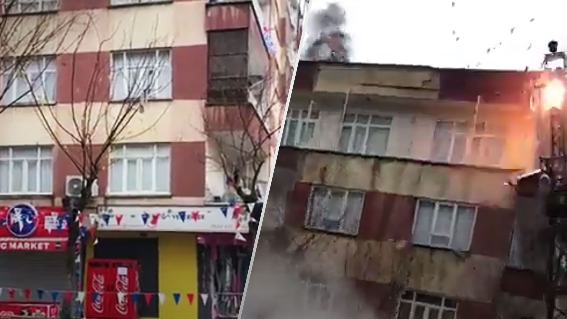 Землетрус в Туреччині 2023 - обвал будинку в Туреччині потрапив на відео - 24 Канал