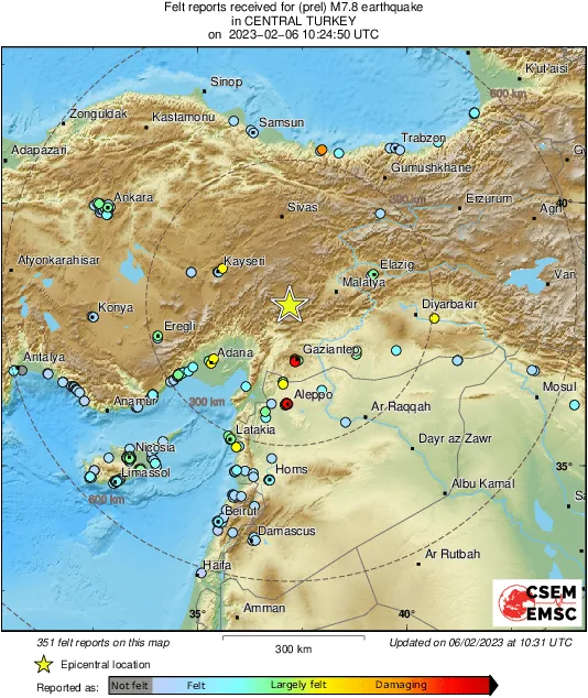 Землетруси в Туреччині