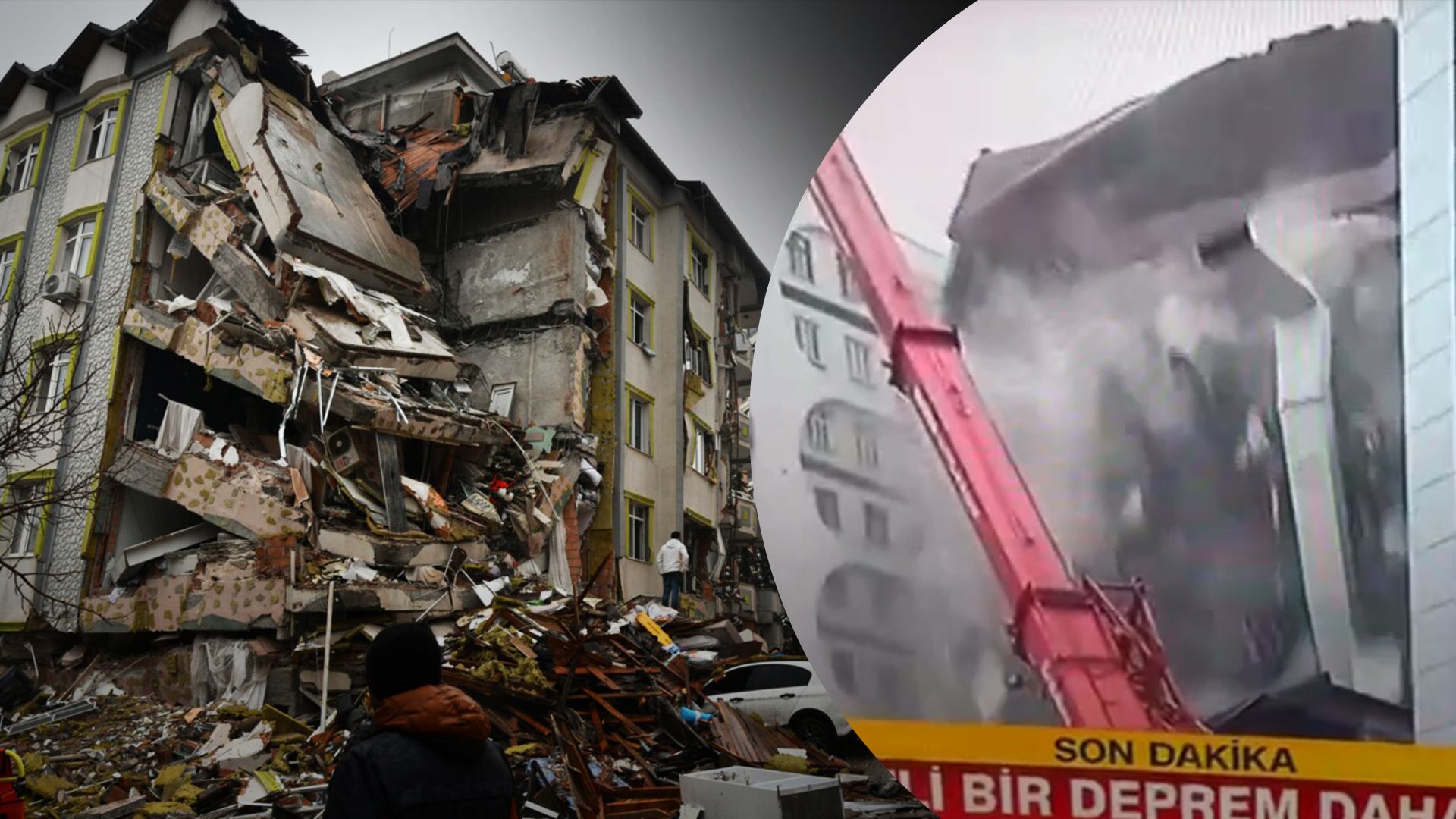 Землетрясение в Турции 2023 – видео обвала многоэтажки