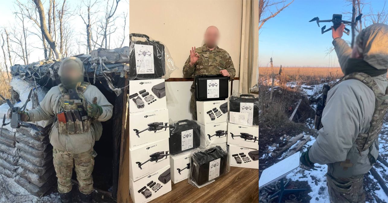 Военные на Донецком направлении получили дроны и генераторы от "Фундации Течія" и Олега Крота