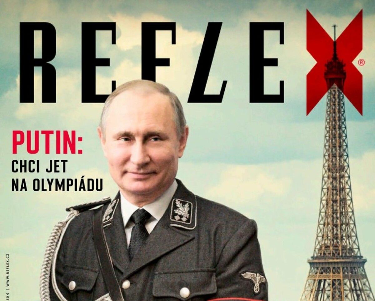 В нацистском мундире и со свастикой: чешский журнал Reflex показал настоящее лицо Путина - 24 Канал