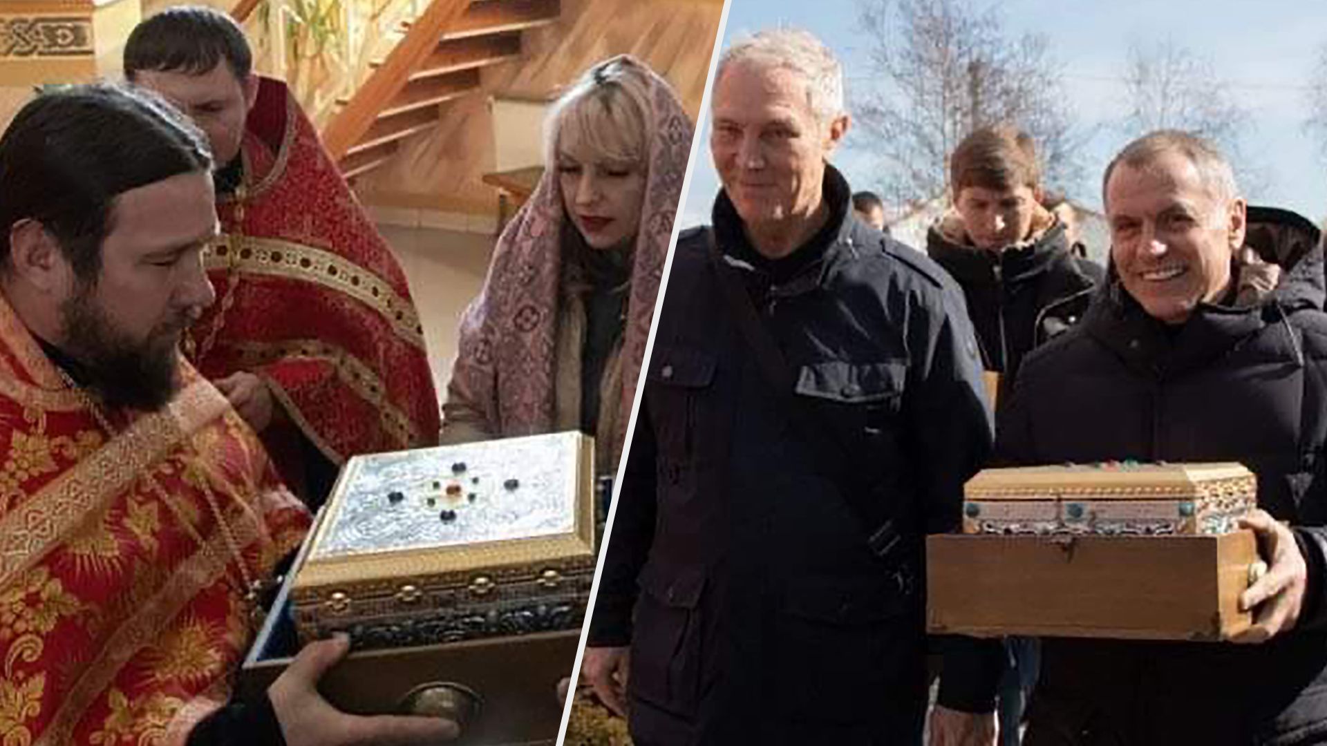 Сальдо привіз до Херсонської області святі мощі до 23 лютого Сальдо привіз до Херсонської області святі мощі до 23 лютого