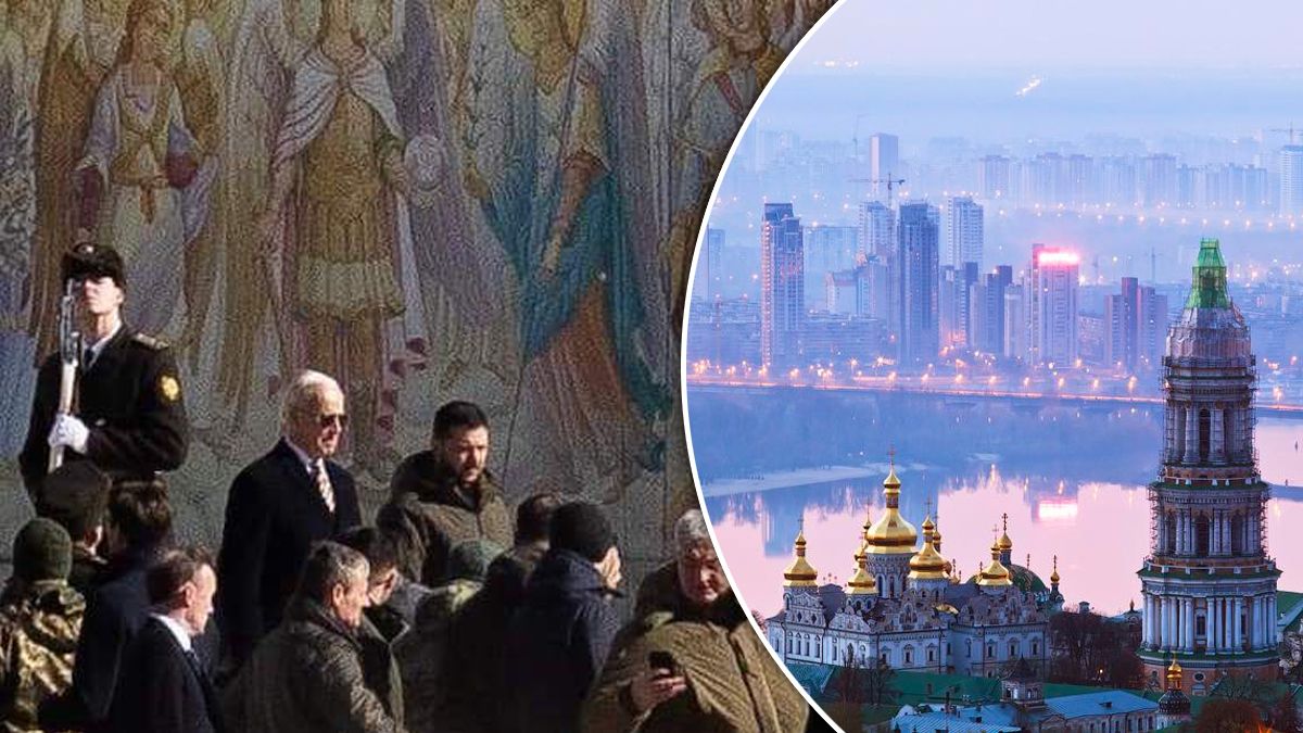 Байден в Киеве и раздается воздушная тревога Байден в Киеве и раздается воздушная тревога