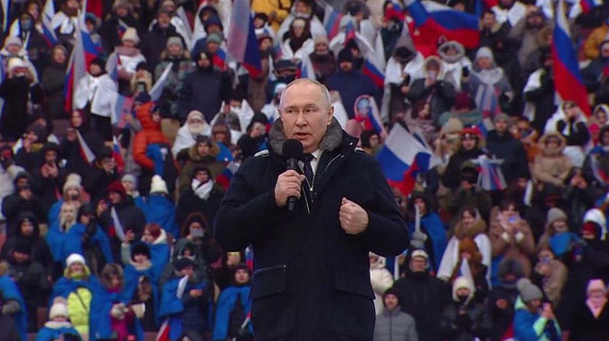 Выступление Владимира Путина в Лужниках