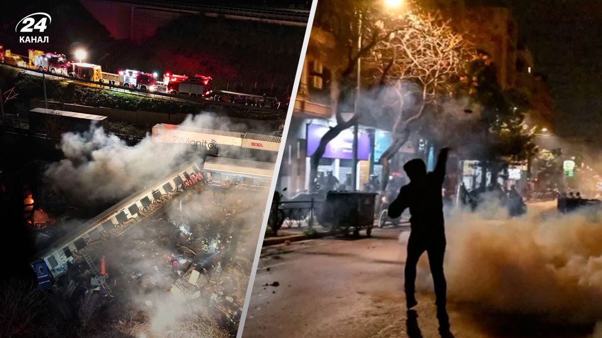В Греции столкнулись поезда, из-за аварии продолжаются протесты - 24 Канал