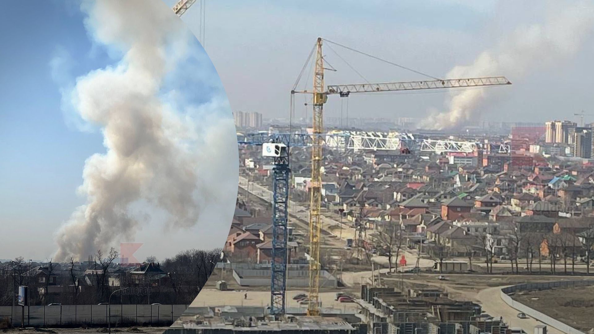 Пожежа у Краснодарі 3 березня 2023 - загорілася трава біля льотного училища
