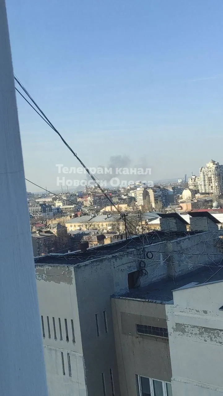 Дым от пожара в Одессе / Телеграмм-канал