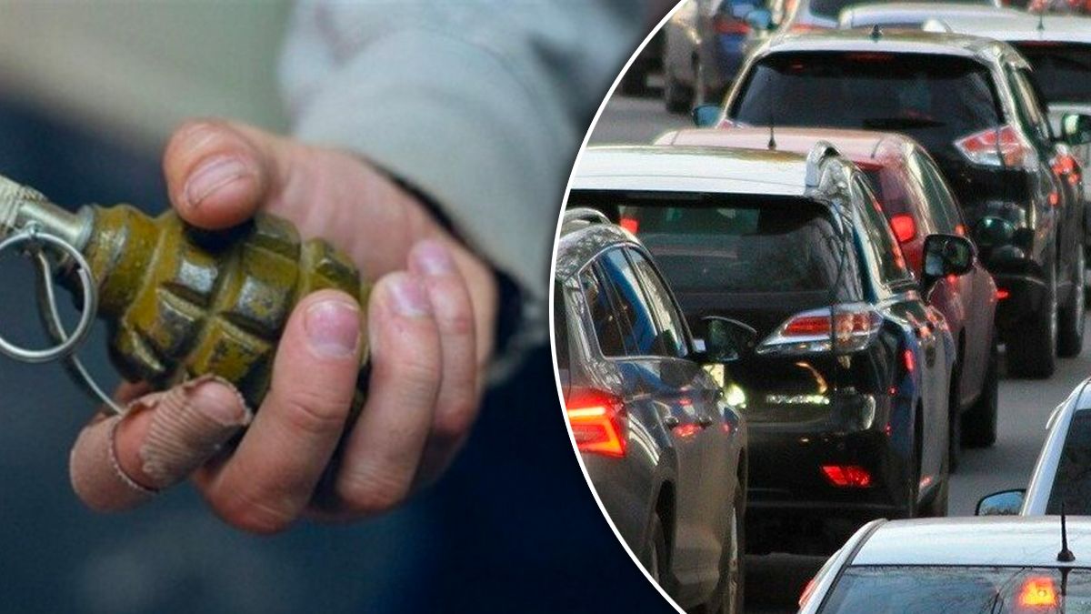 Граната під колесами цивільної автівки в Дніпрі Граната під колесами цивільної автівки в Дніпрі