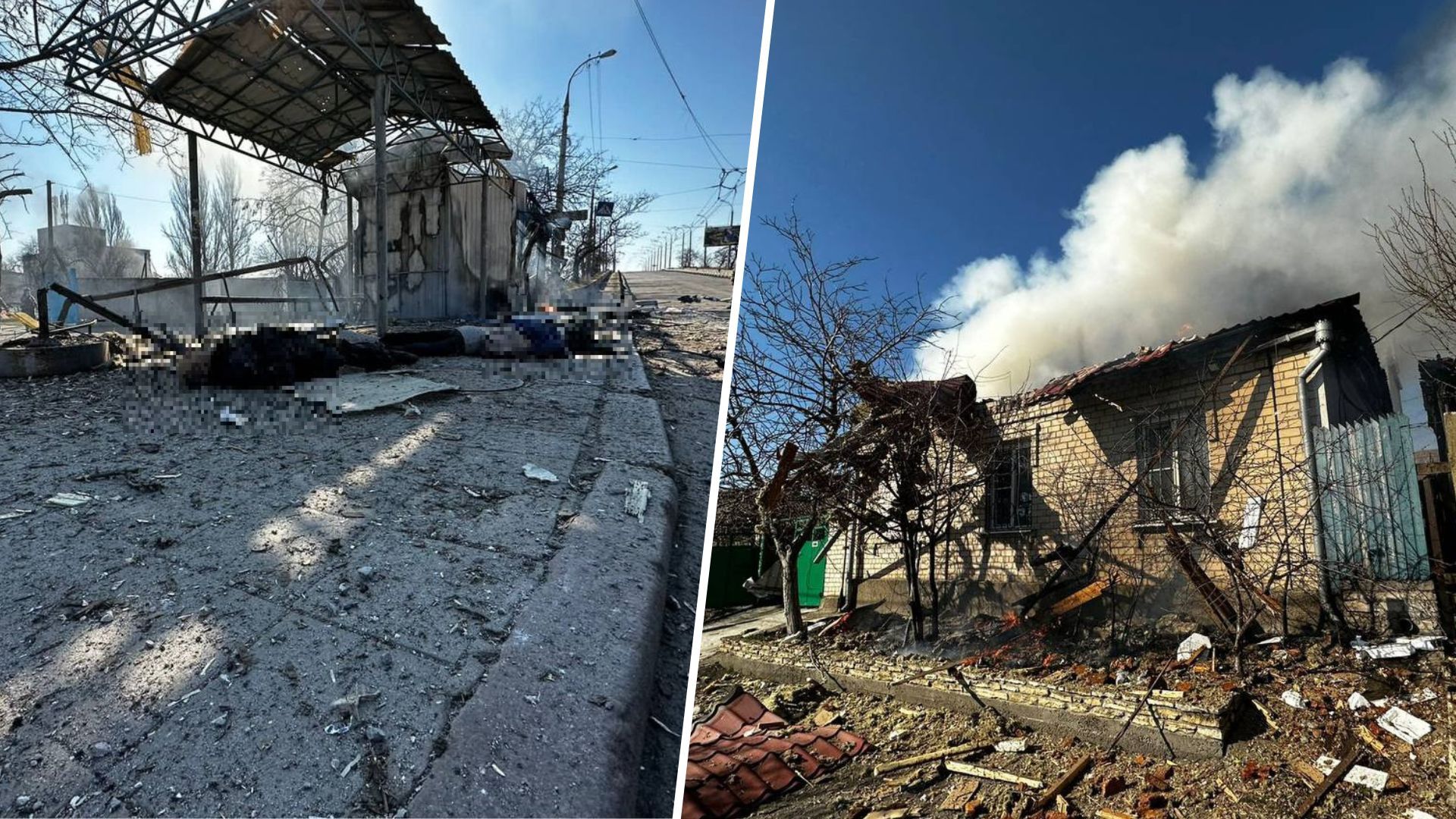 Обстріл Херсона 9 березня 2023 - окупанти влучили у зупинку - 24 Канал Обстріл Херсона 9 березня 2023 - окупанти влучили у зупинку - 24 Канал