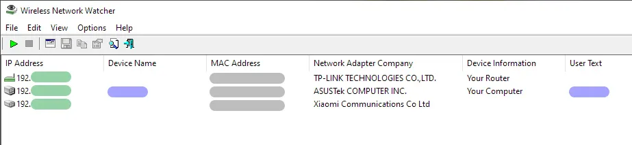 Приклад використання Wireless Network Watcher Приклад використання Wireless Network Watcher