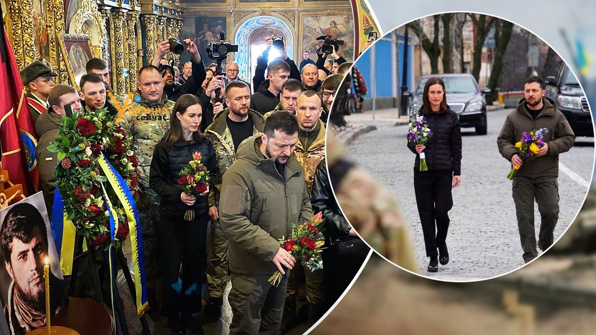 Зеленский встретился с Марин в Киеве - фото с места событий Зеленский встретился с Марин в Киеве - фото с места событий